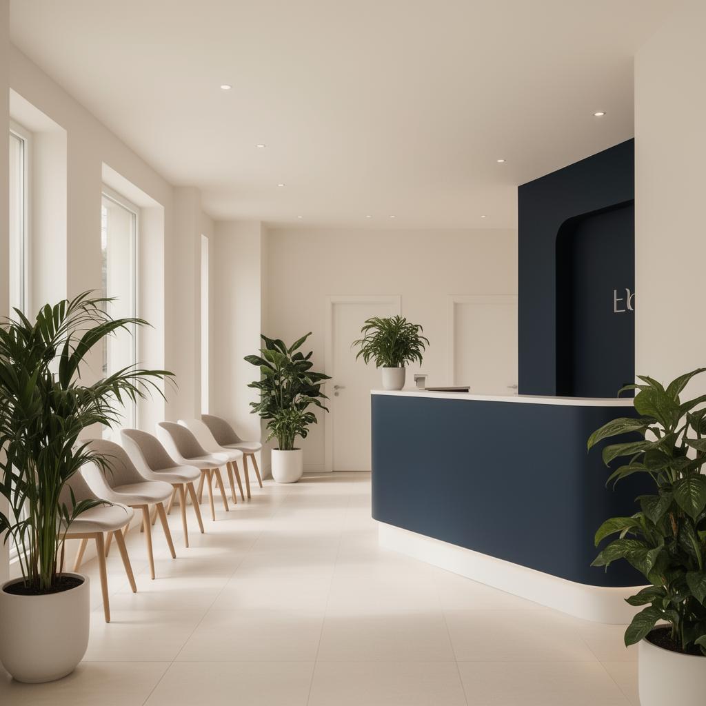 Interno moderno della Lampis Dental Clinic